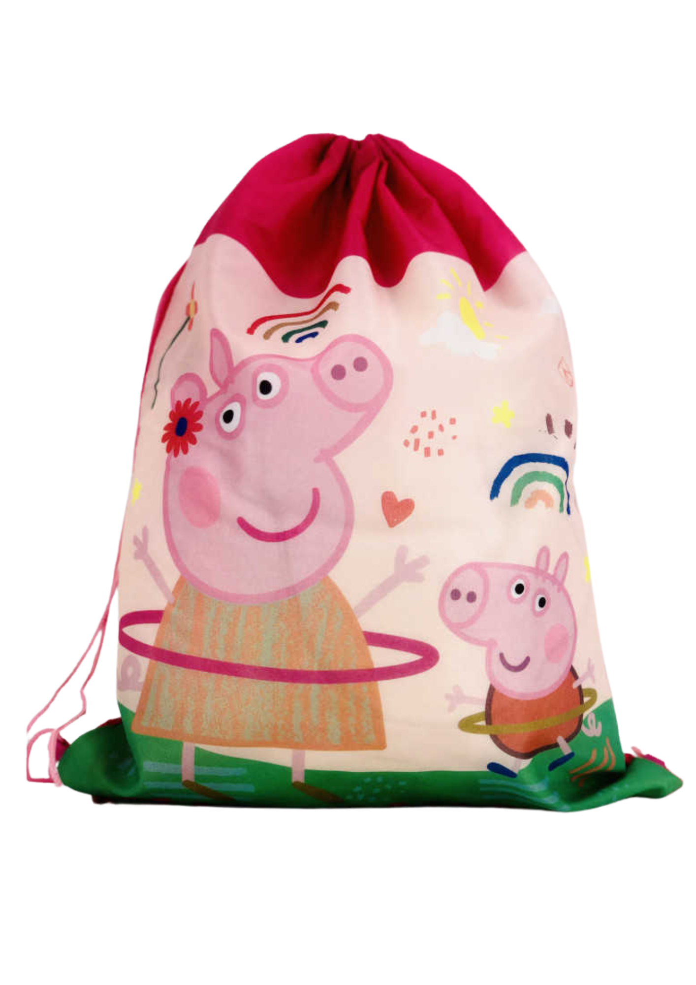 Setino Detské vrecko - Peppa Pig (ružovo-zelené)