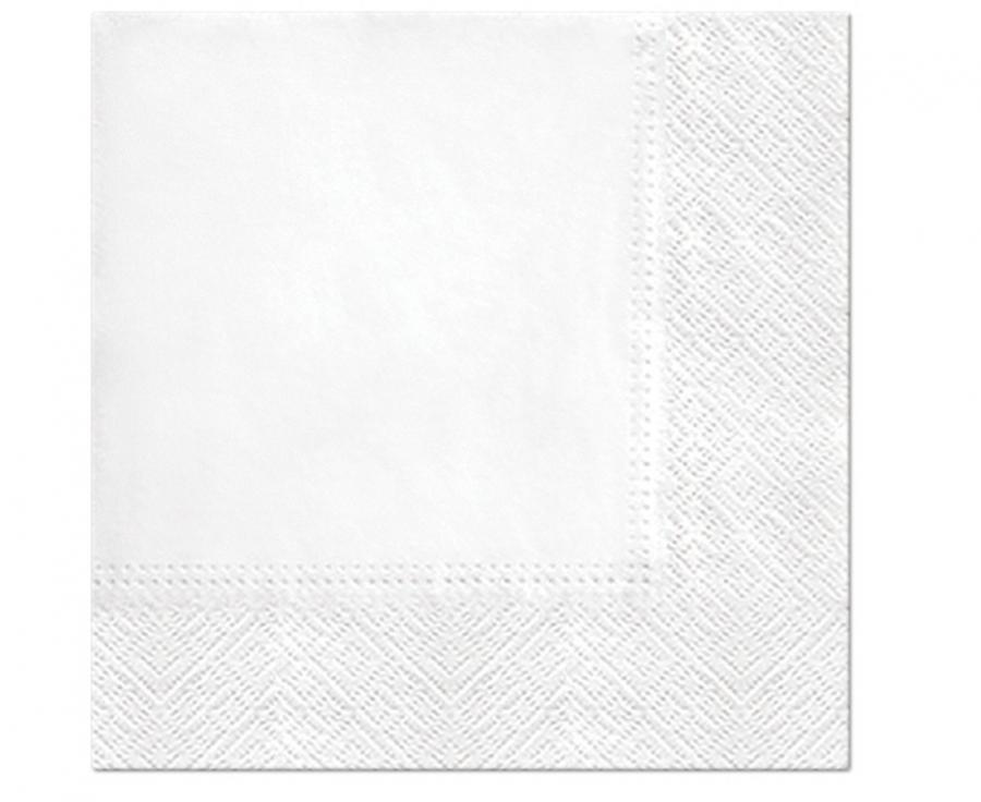 PAW Papierové servítky - Biele 33 x 33 cm