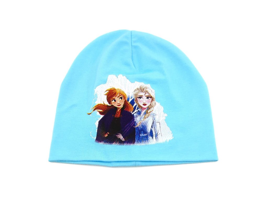 Setino Dievčenská bavlnená čiapka - Frozen, modrá Veľkosť čiapky: 52