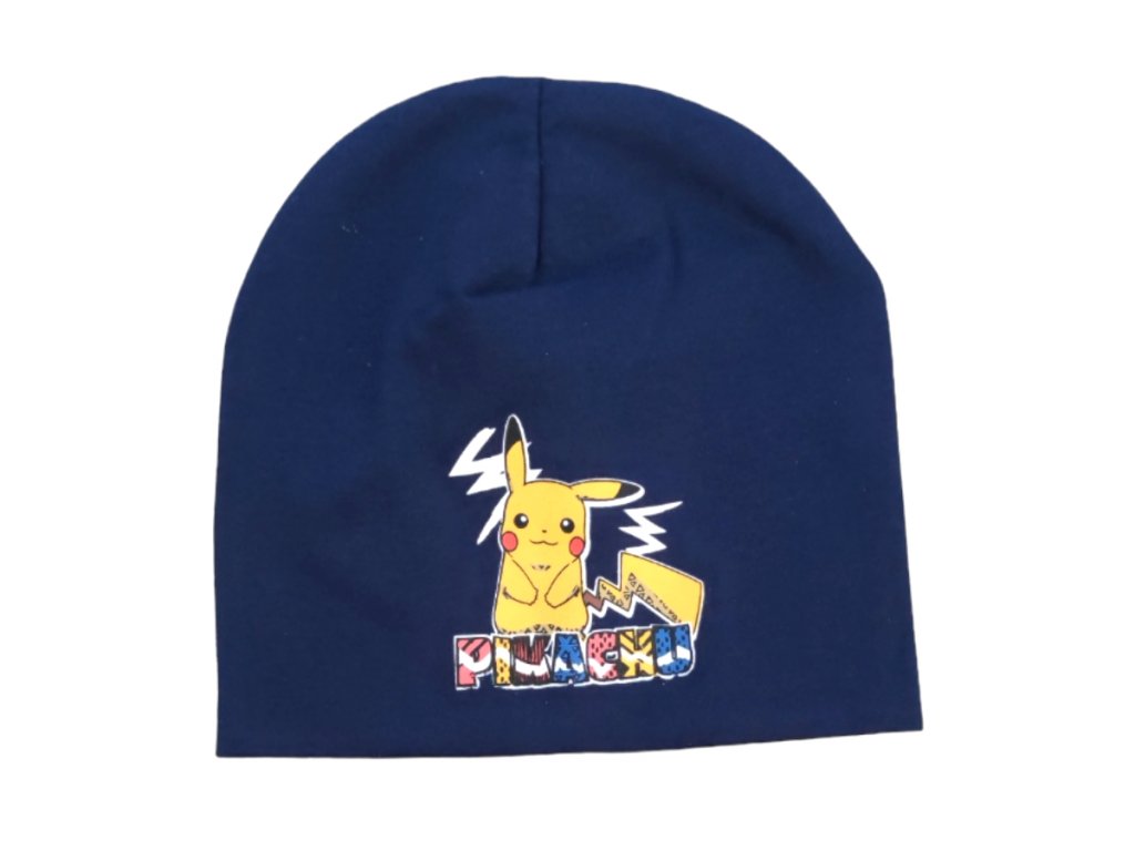 Setino Chlapčenská bavlnená čiapka - Pokémon, tmavomodrá Veľkosť čiapky: 54