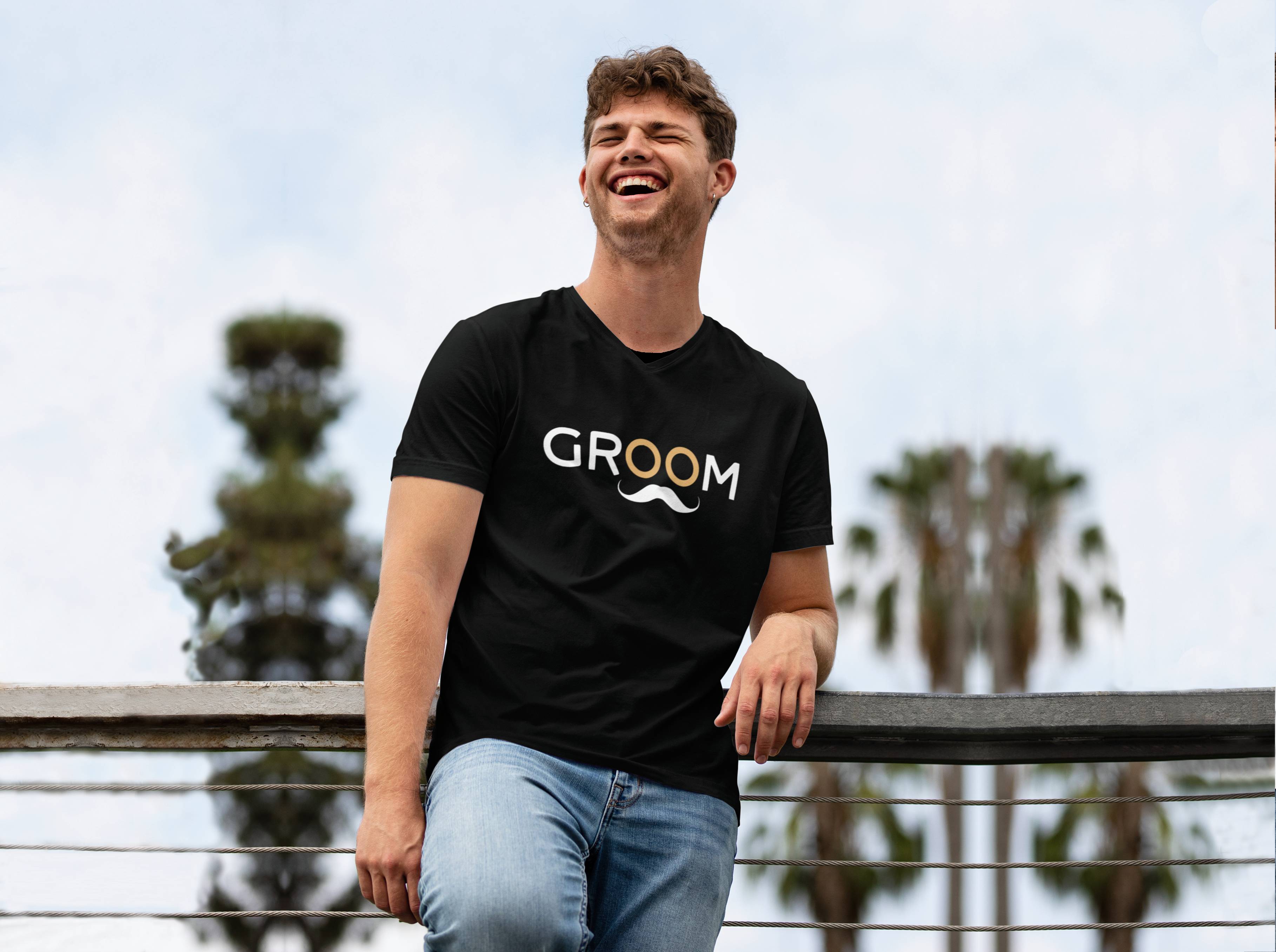 Personal Pánske tričko - Groom Farba: čierna, Veľkosť - dospelý: L