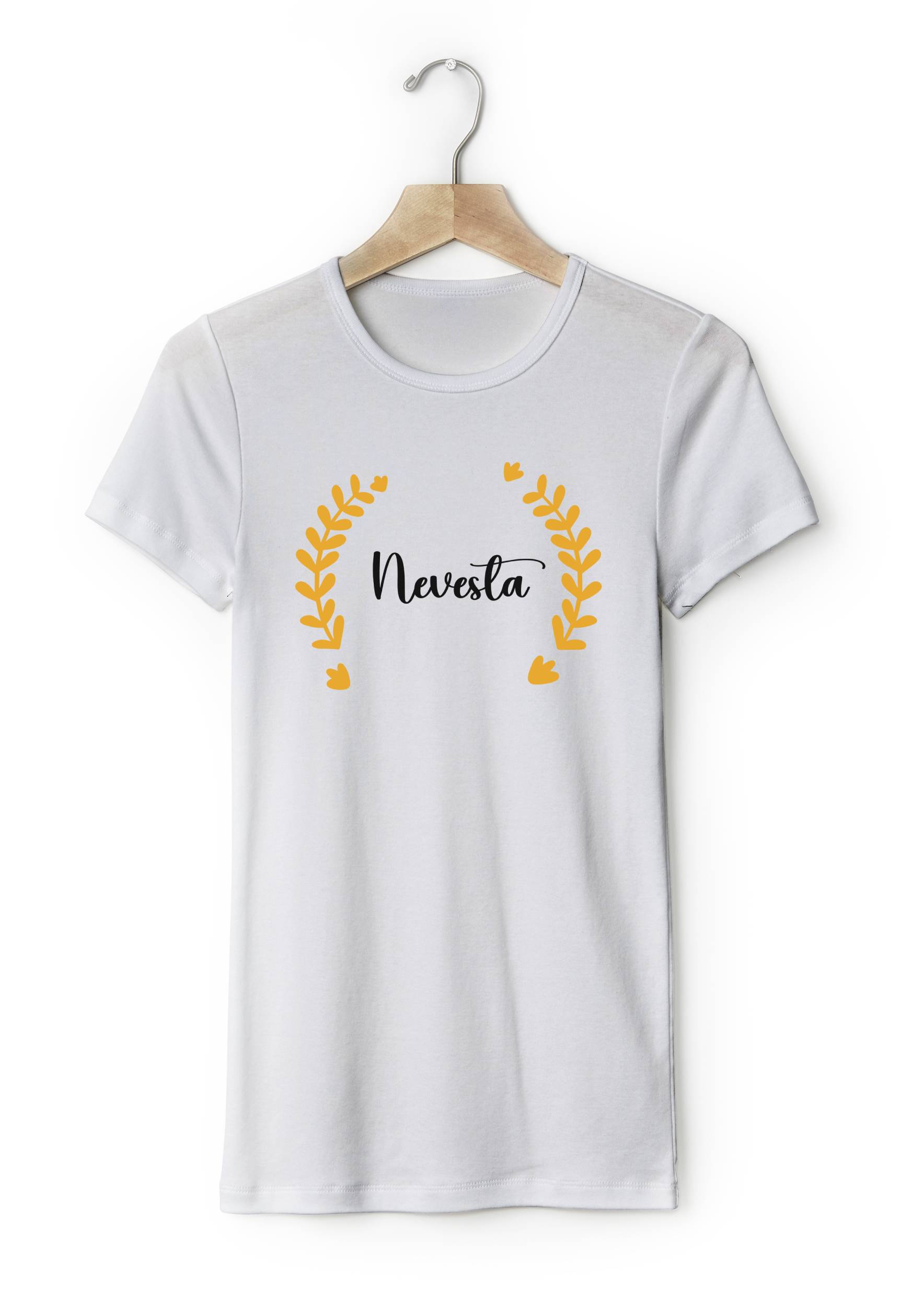Personal Dámske tričko - Nevesta Elegant Farba: biela, Veľkosť - dospelý: XS