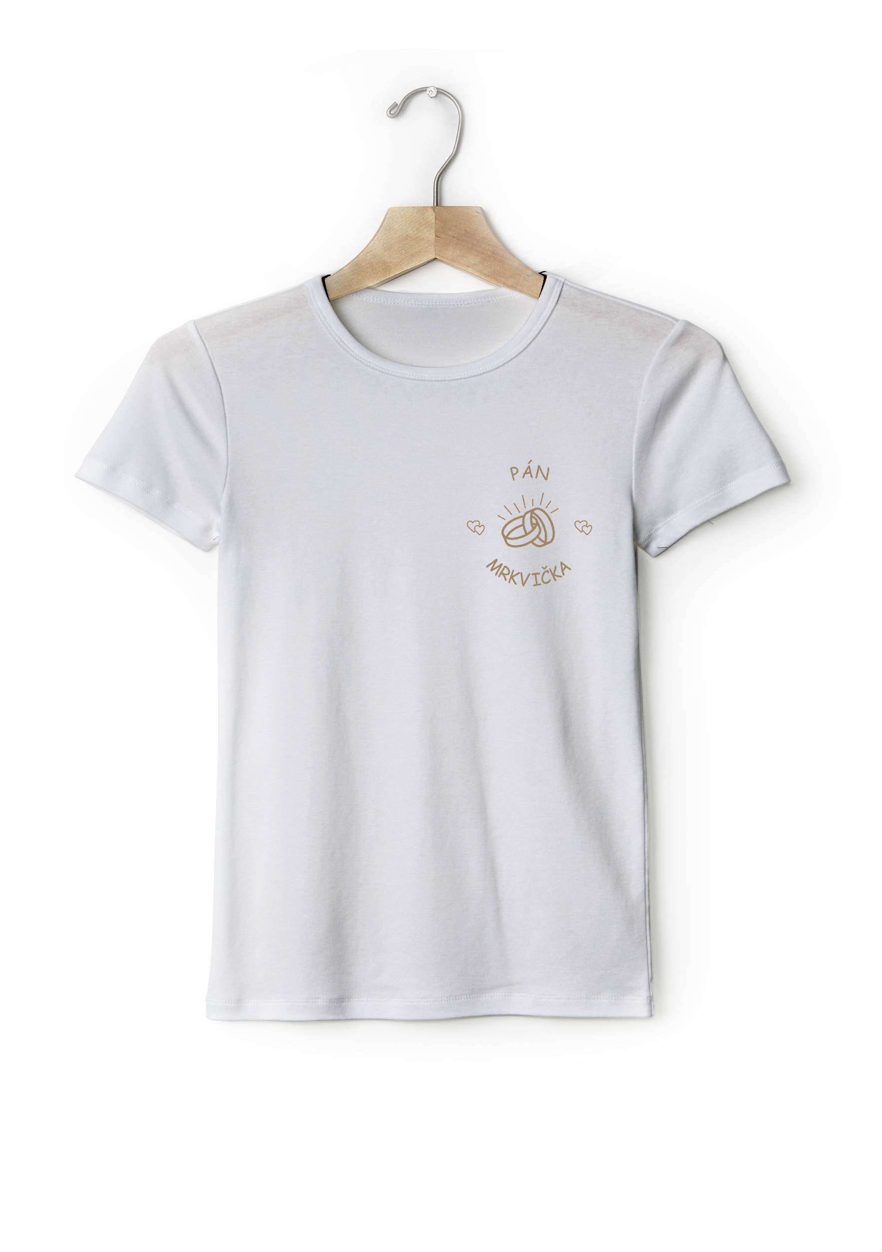 Personal Párové pánske tričko s vlastným textom - Pán Farba: biela, Veľkosť - dospelý: XL