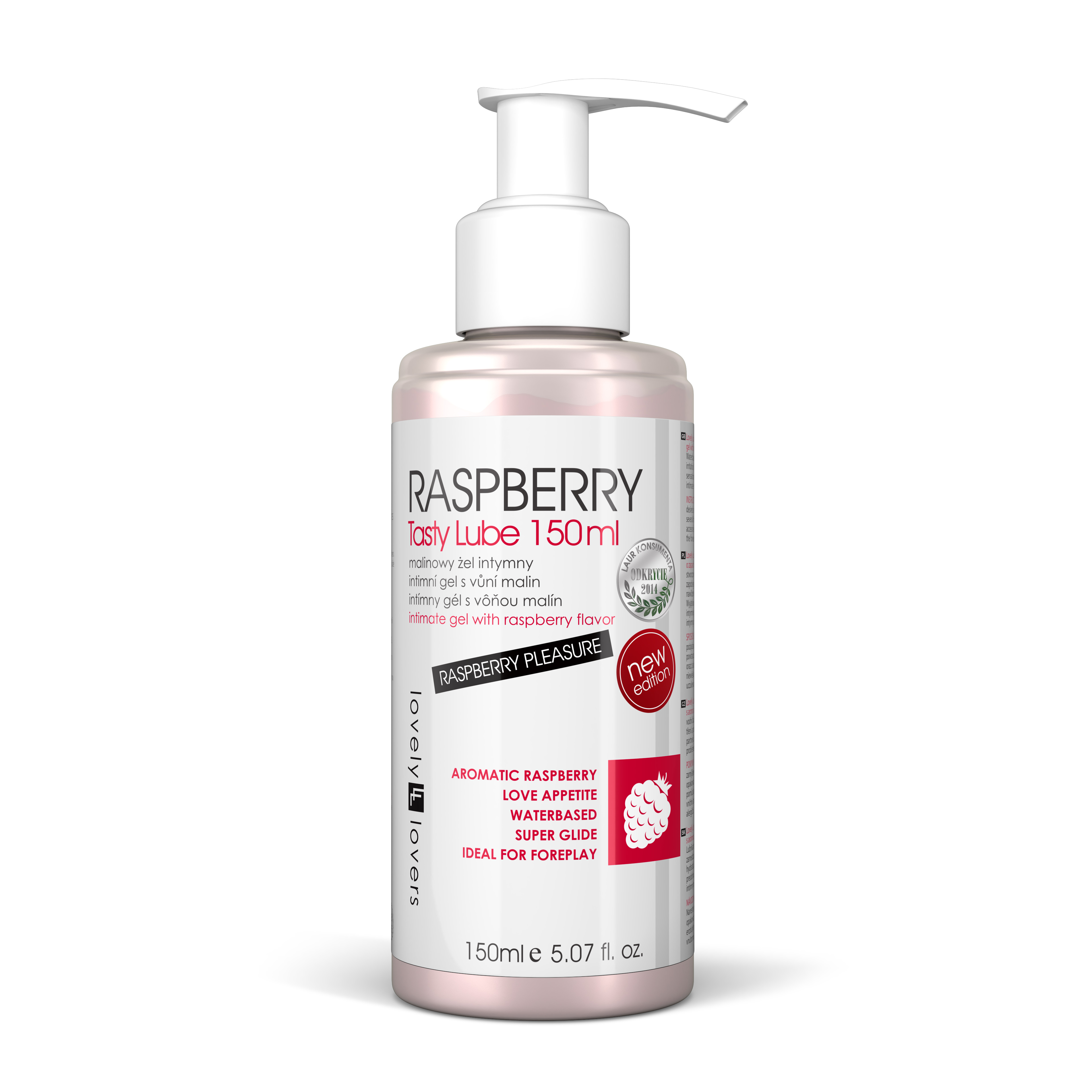 Raspberry tasty lube 150ml - lubrikační gel malina