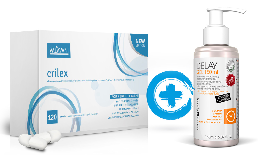 Akční balíček Crilex 120 kapslí + Delay Gel 150ml