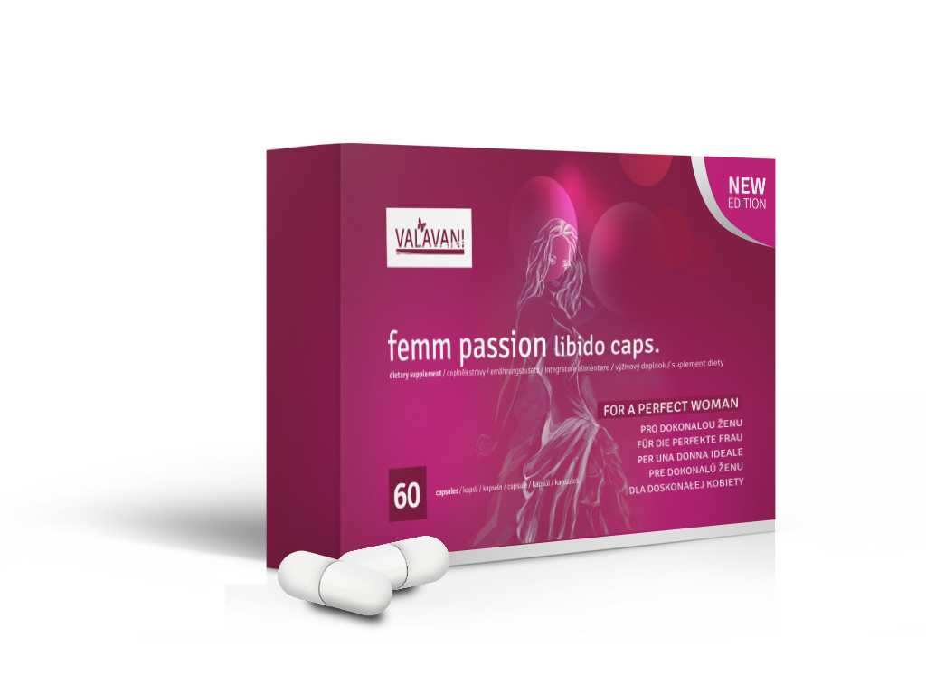 Femm Passion libido caps. - zvýšení libida .: Akce 2+1 ZDARMA (180 kapslí)