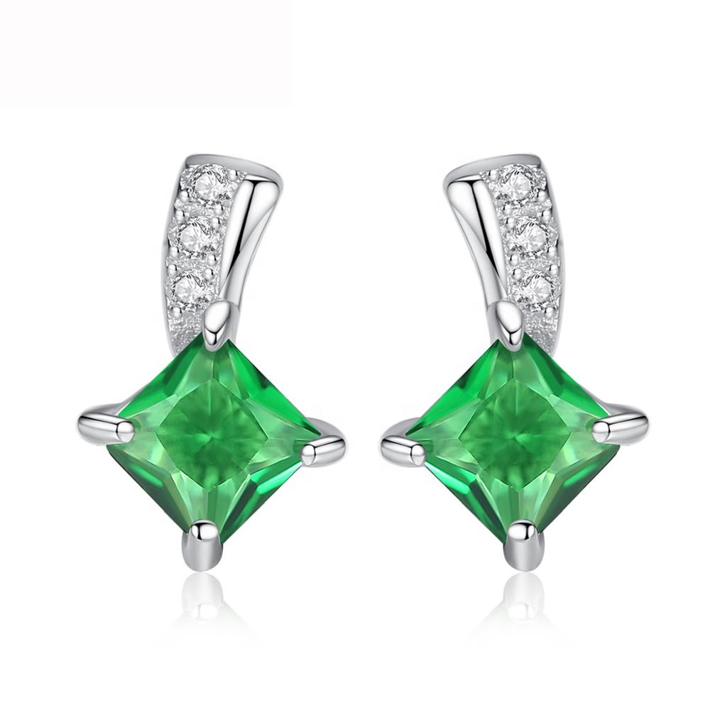Linda\'s Jewelry Stříbrné náušnice Zelené Esmara Ag 925/1000 IN286