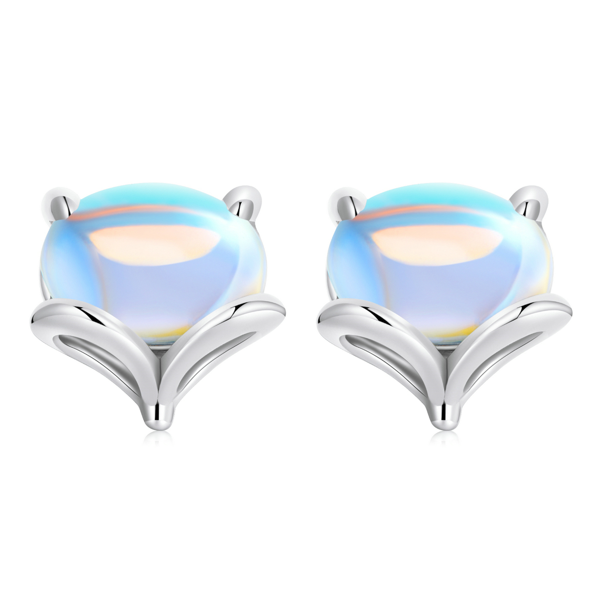 Linda\'s Jewelry Stříbrné náušnice Moonstone Fox Ag 925/1000 IN352