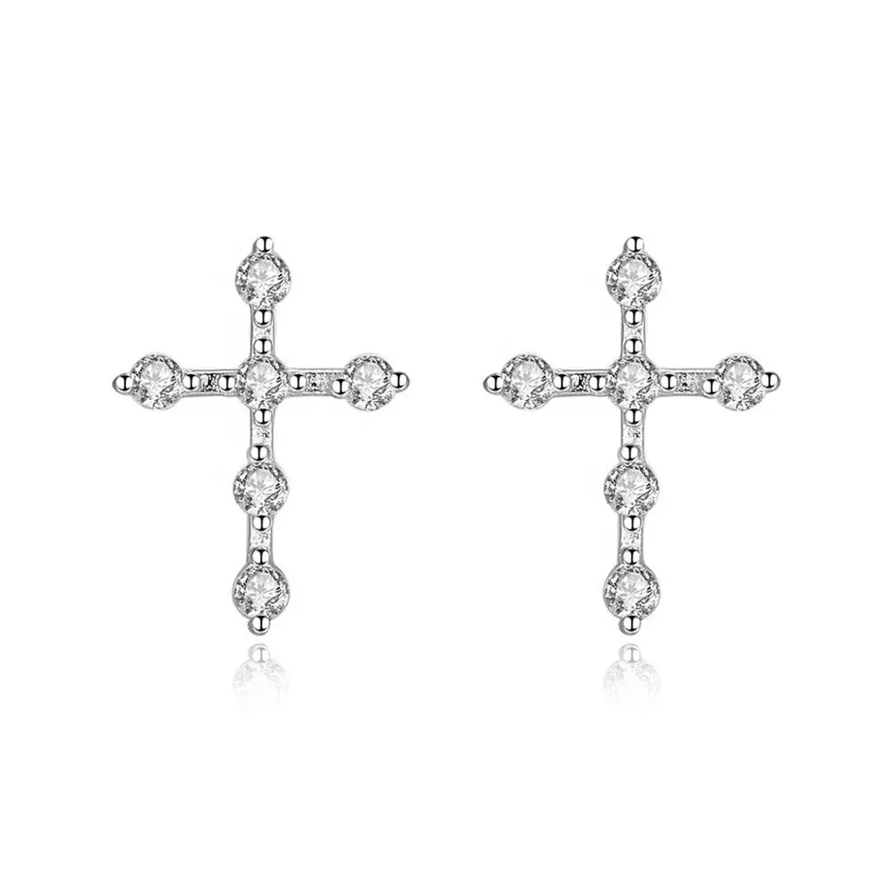 Linda\'s Jewelry Stříbrné náušnice Kříž Stvoření Ag 925/1000 IN454