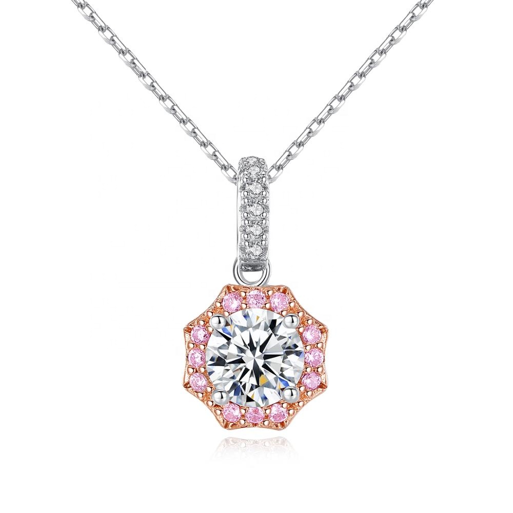 Linda\'s Jewelry Strieborný náhrdelník Octaflower Ag 925/1000 INH160