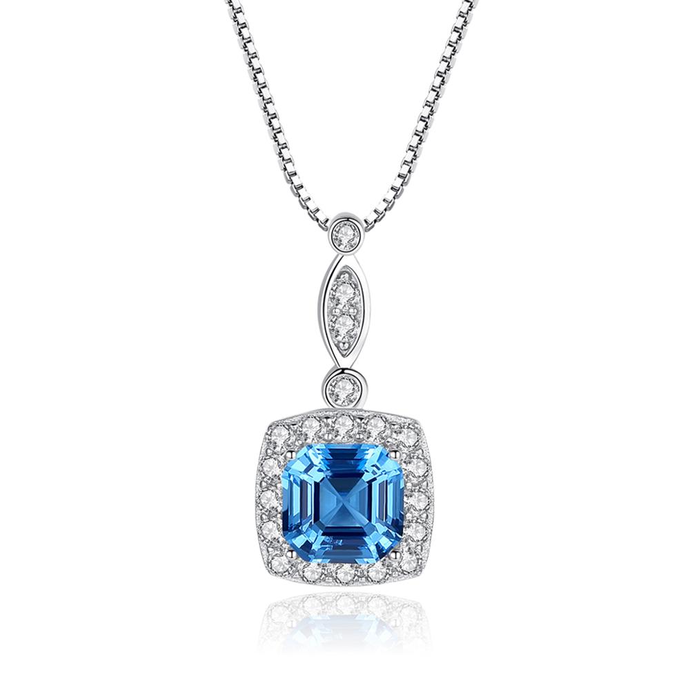 Linda\'s Jewelry Strieborný náhrdelník Sky Blue Ag 925/1000 INH161