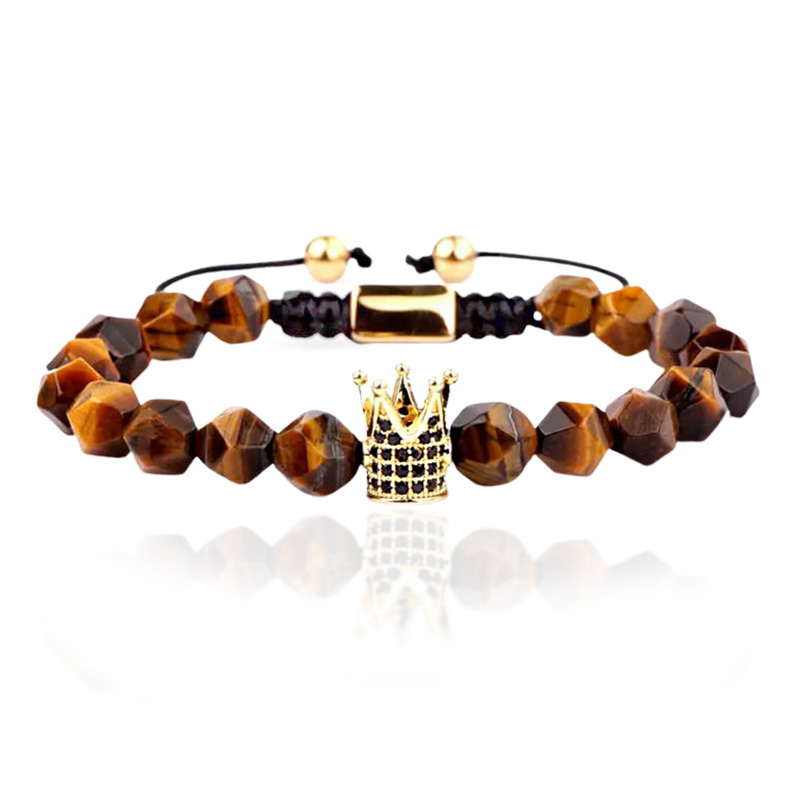 Linda\'s Jewelry Korálkový náramok Tigrie Oko INR203