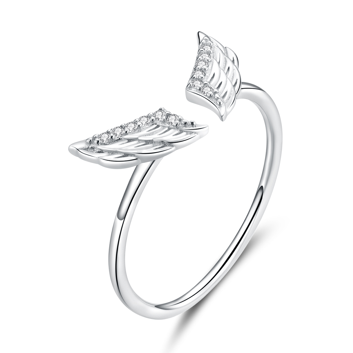 Linda\'s Jewelry Strieborný prsteň Anjelská Krídla Ag 925/1000 IPR067 Veľkosť: Univerzálna