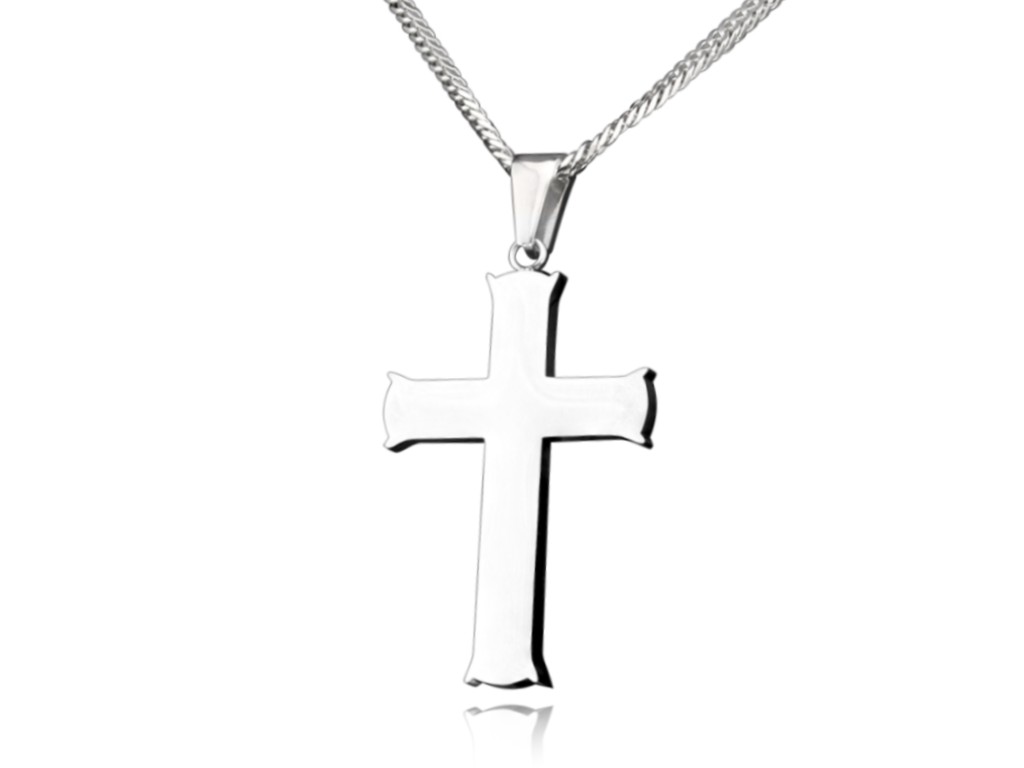 Linda\'s Jewelry Náhrdelník kríž Zahýbanie chirurgická oceľ INH066-75 Dĺžka: 45 cm