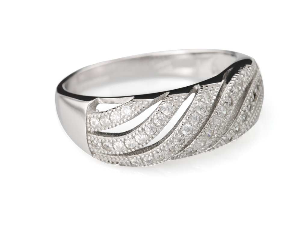 Linda\'s Jewelry Strieborný prsteň Elegance Vlnka Ag 925/1000 IPR031-8 Veľkosť: 54