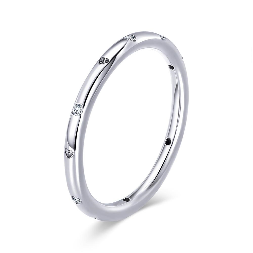 Linda\'s Jewelry Strieborný prsteň Simple Love Ag 925/1000 IPR039-7 Veľkosť: 54