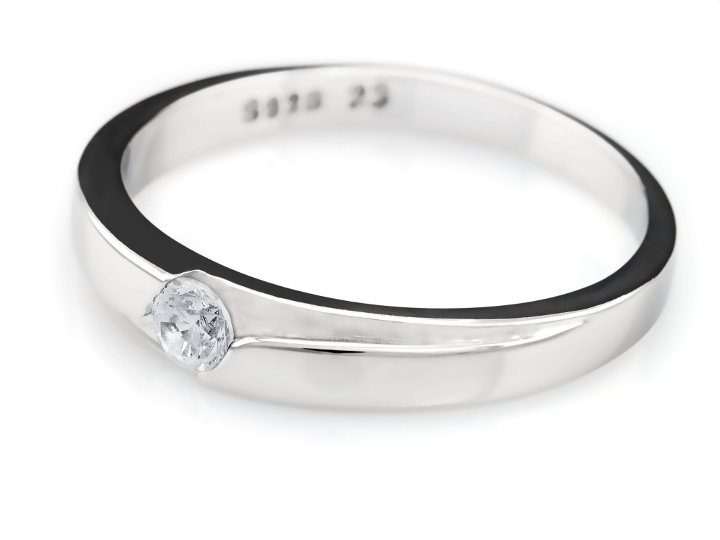 Linda\'s Jewelry Strieborný prsteň Shiny zirkón Shape Ag 925/1000 IPR028-11 Veľkosť: 60