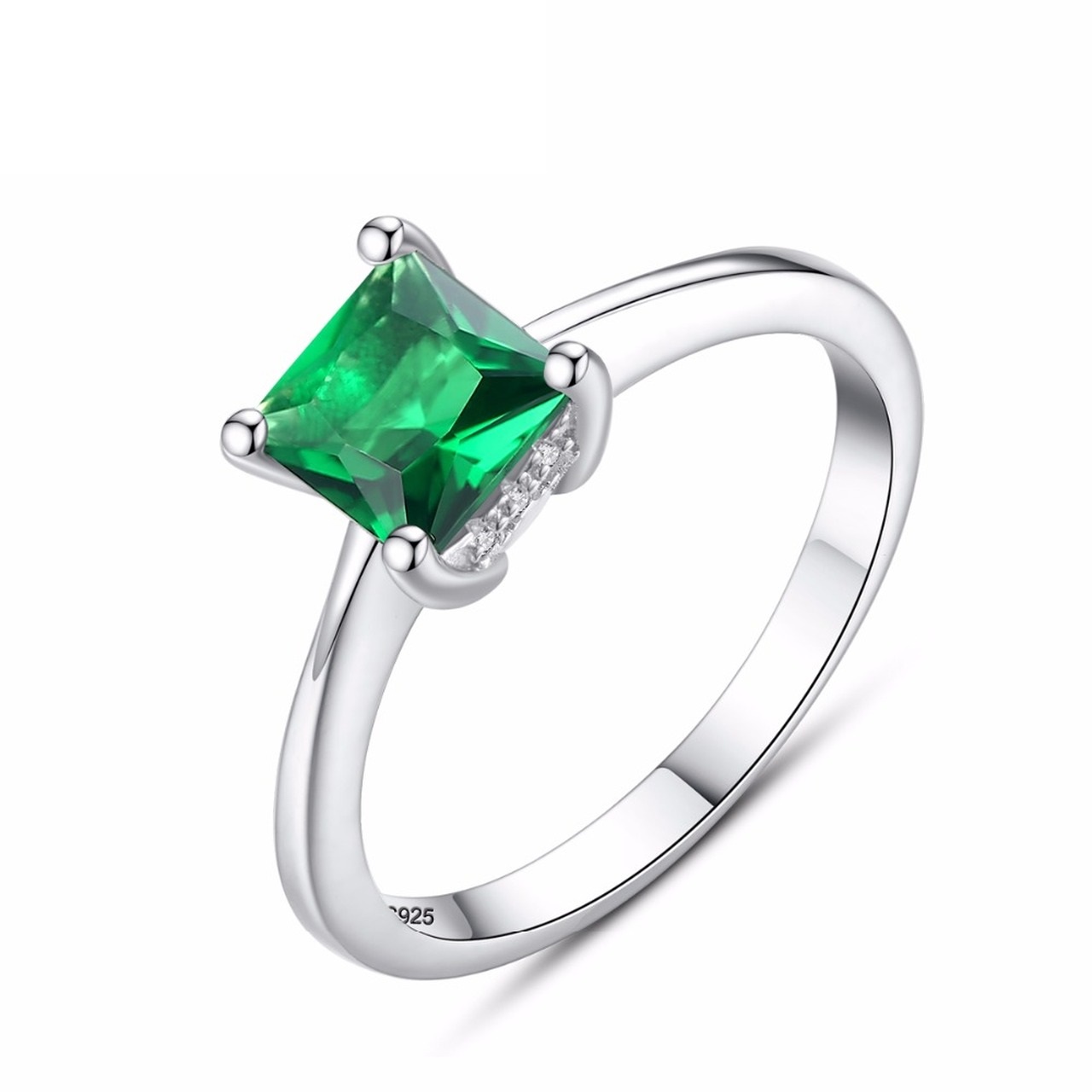 Linda\'s Jewelry Strieborný prsteň Zelený Esmara Ag 925/1000 IPR100-9 Veľkosť: 54