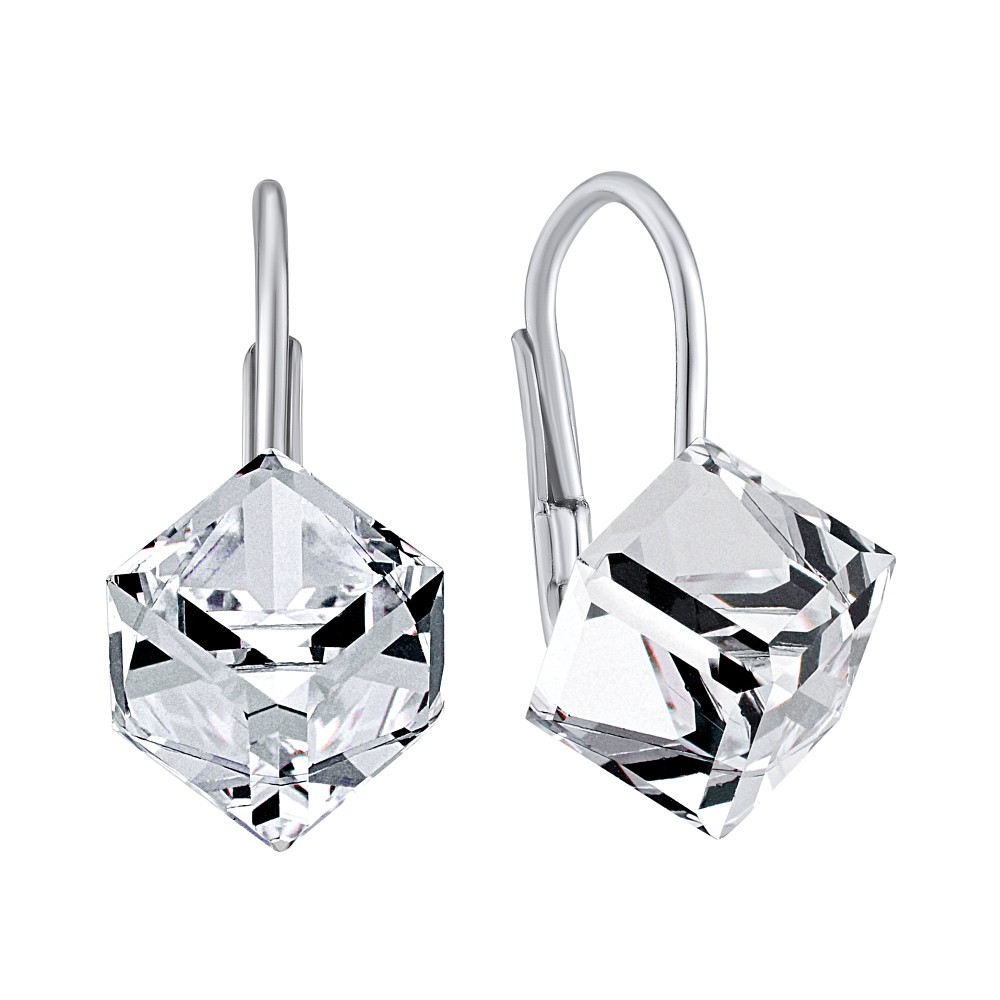 Linda\'s Jewelry Náušnice Cube Crystal IN125