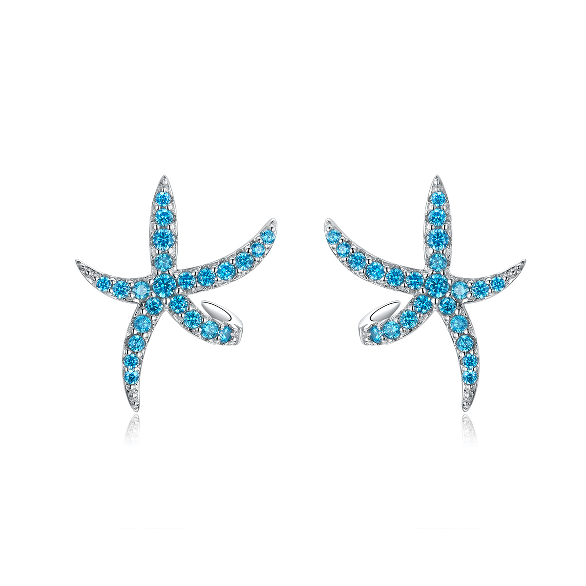 Linda\'s Jewelry Strieborné napichovacie náušnice Morská Starfish Ag 925/1000 IN266