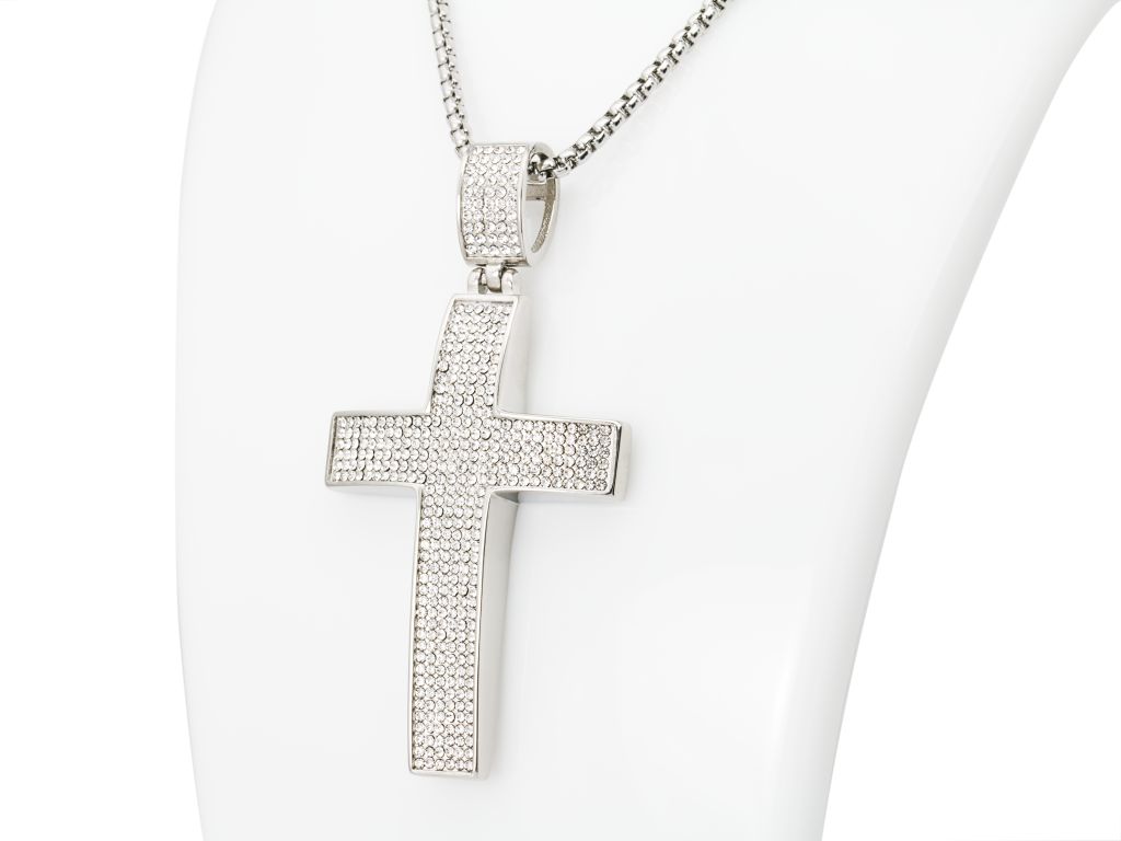 Linda\'s Jewelry Náhrdelník kríž Big Cross chirurgická oceľ INH019