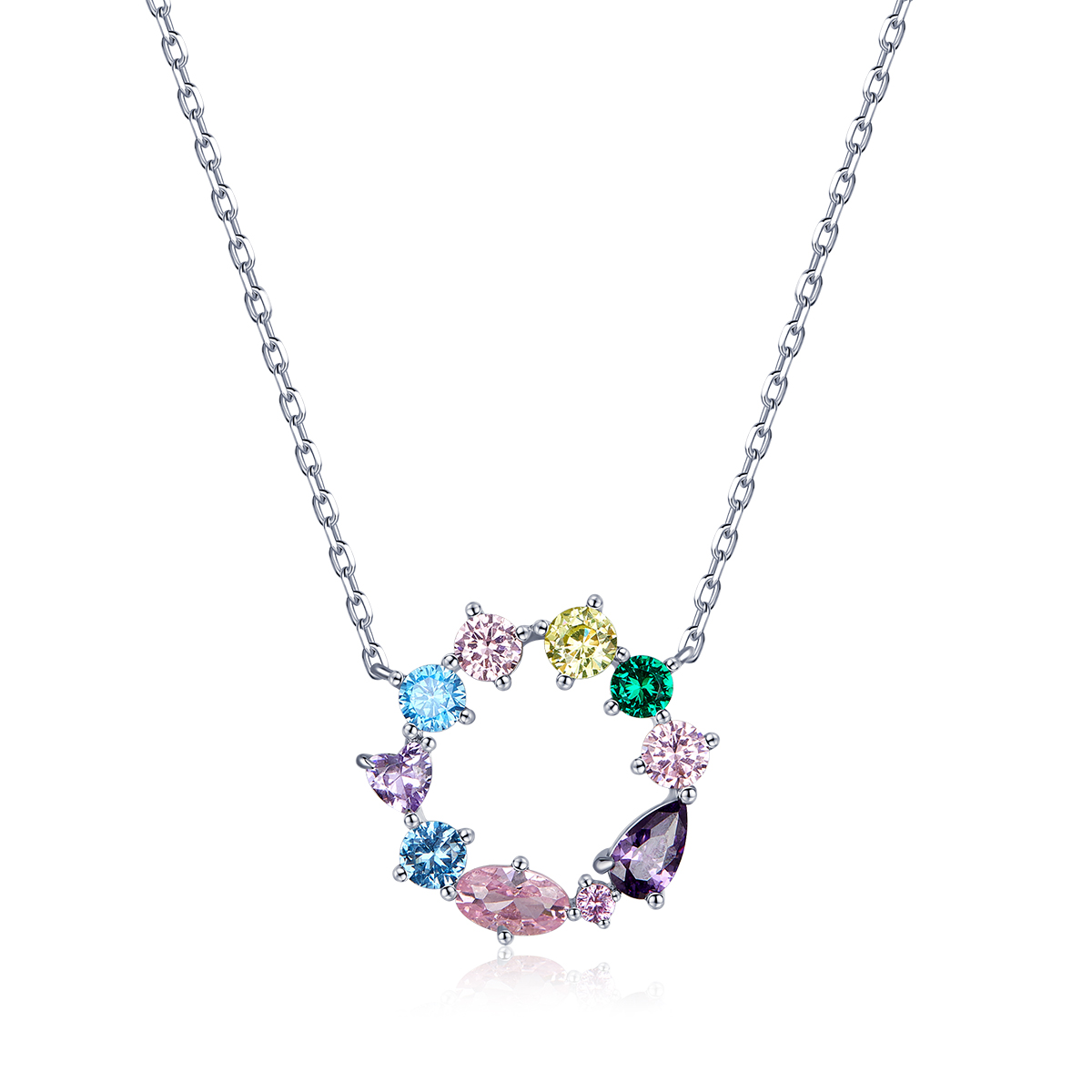 Linda\'s Jewelry Strieborný náhrdelník Veniec šťastia INH140