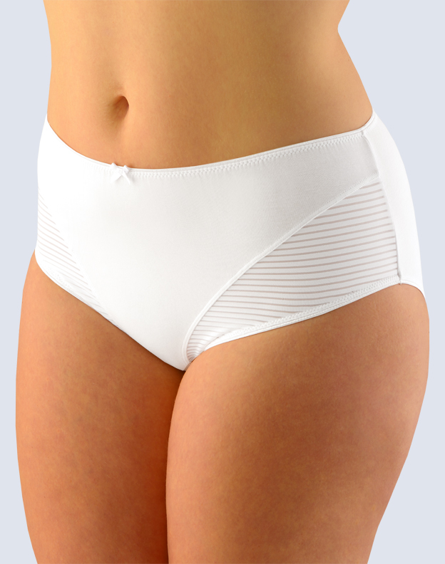 Gina Klasické kalhotky větší velikosti 11053P Barva/Velikost: bílá / M/L