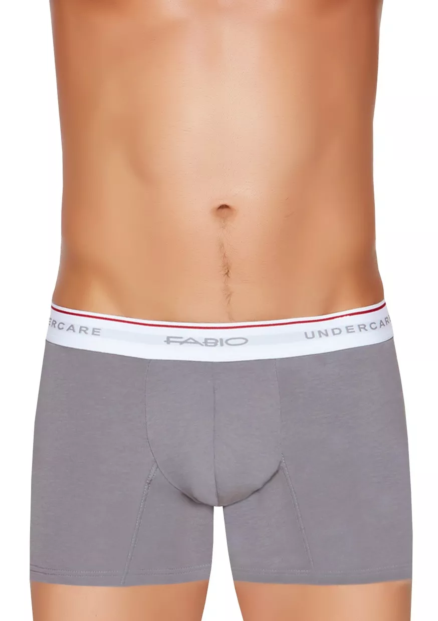 Pánské boxerky Pro A4 se širokou gumou s nápisem Fabio undercare Barva/Velikost: grey (šedá) / L/XL