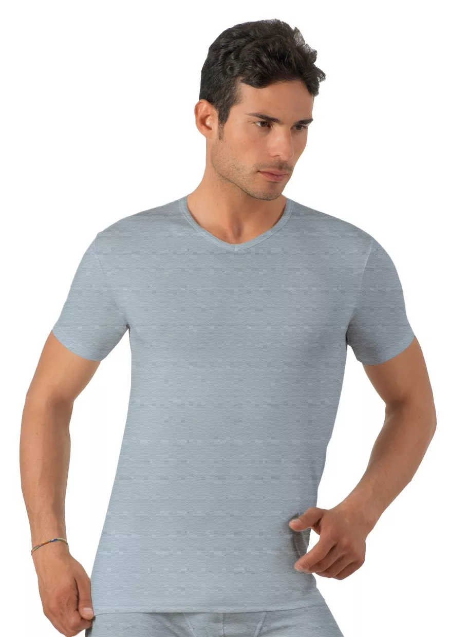 Pánské tričko s krátkým rukávem U1002 Risveglia Barva/Velikost: grigio (šedá) / XL/XXL