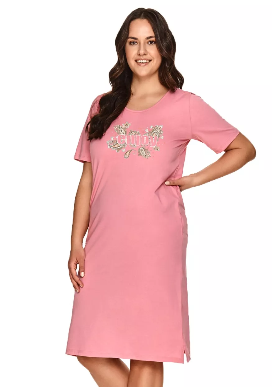 Dámská noční košile nadměrné velikosti Olga Taro Barva/Velikost: růžová (pink) / XXL