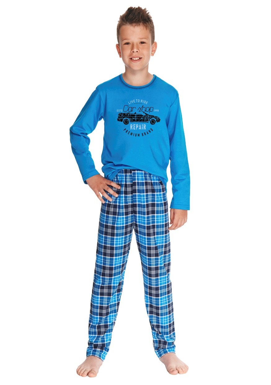 Chlapecké pyžamo Mario s obrázkem 2650/2651/21 Taro Barva/Velikost: modrá / 86