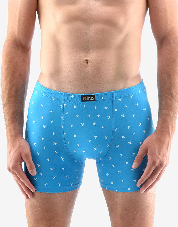 Gina Boxerky s delší nohavičkou 74147P Barva/Velikost: azurová, bílá / L/XL