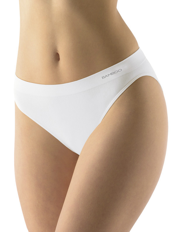 Gina Bambusové kalhotky klasické s úzkým bokem 00037P Barva/Velikost: bílá / L/XL
