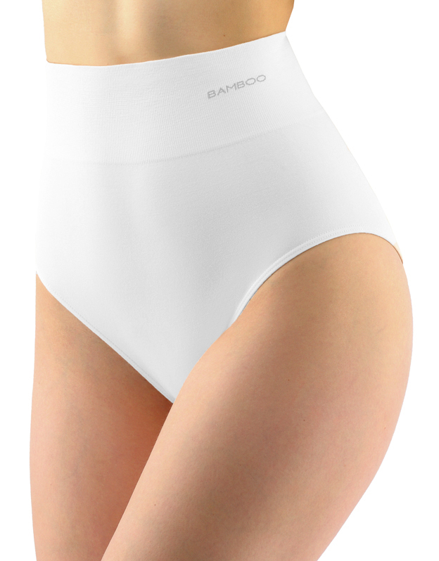 Gina Bambusové klasické kalhotky vysoký pas 00040P Barva/Velikost: bílá / L/XL