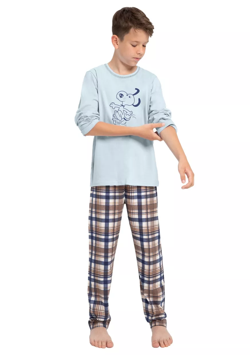 Chlapecké pyžamo s obrázkem Parker 3089 Taro Barva/Velikost: modrá světlá / 152