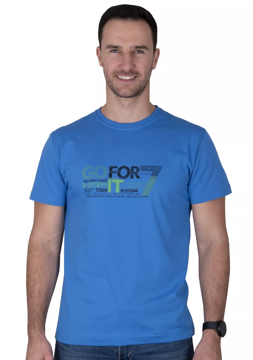 Pánské tričko vzor 329 TDS Barva/Velikost: modrá / XXL/3XL