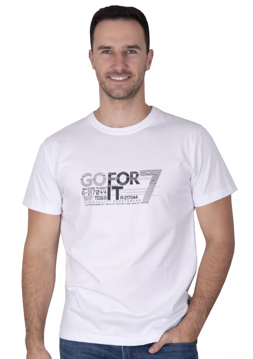 Pánské tričko vzor 329 TDS Barva/Velikost: bílá / XXL/3XL