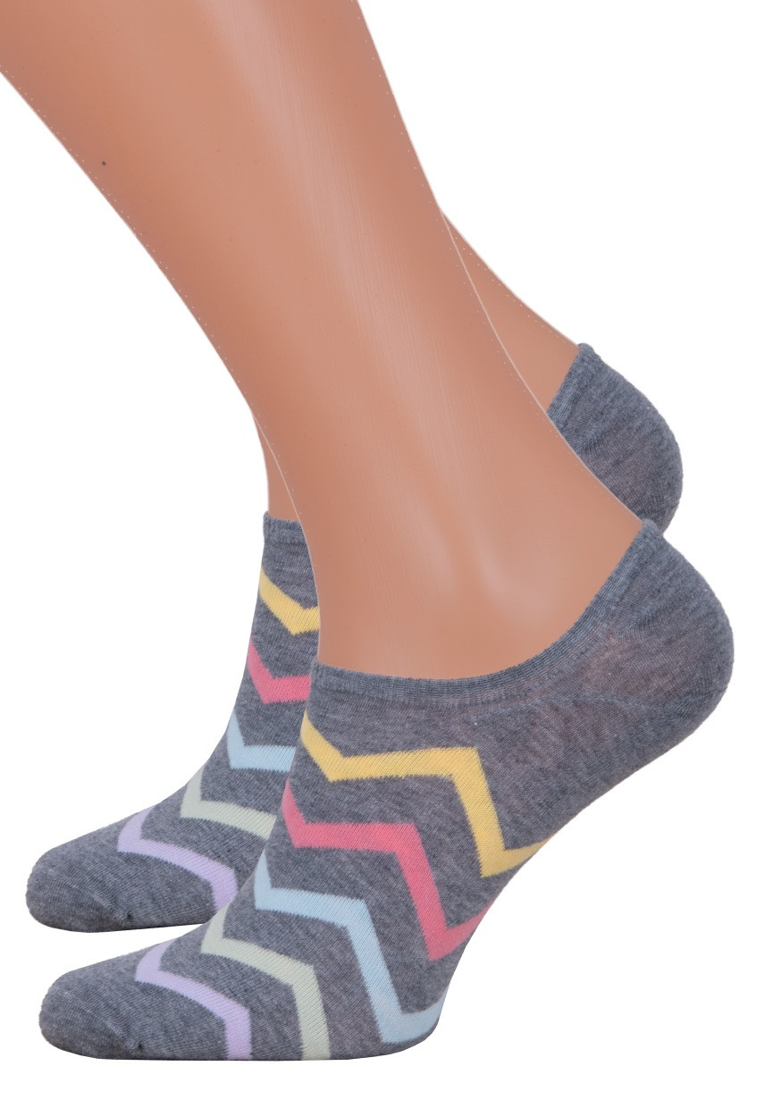 Dámské nízké ponožky 113/031 MORE Barva/Velikost: šedá melír / 35/37