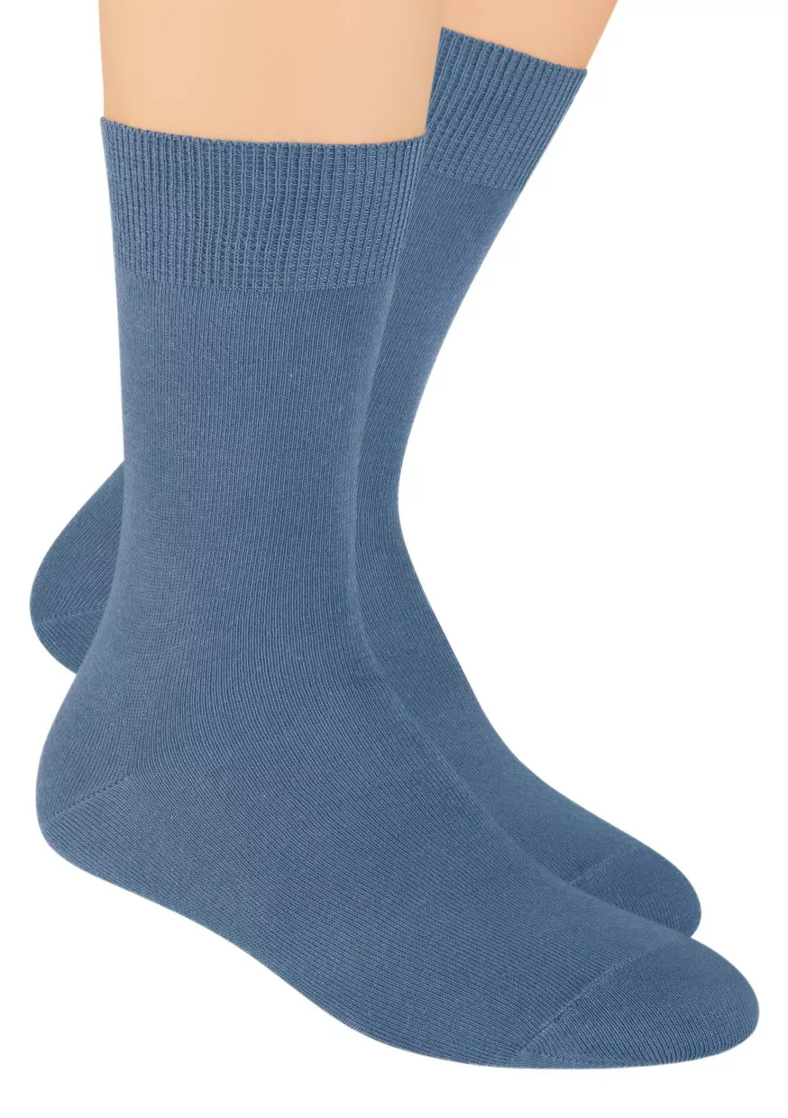 Pánské zdravotní ponožky s lemem 048 STEVEN Barva/Velikost: jeans / 38/40