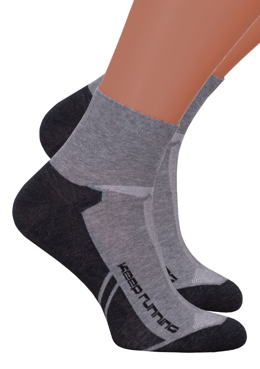 Chlapecké kotníkové ponožky 054/211 STEVEN Barva/Velikost: grey / nero / 38/40
