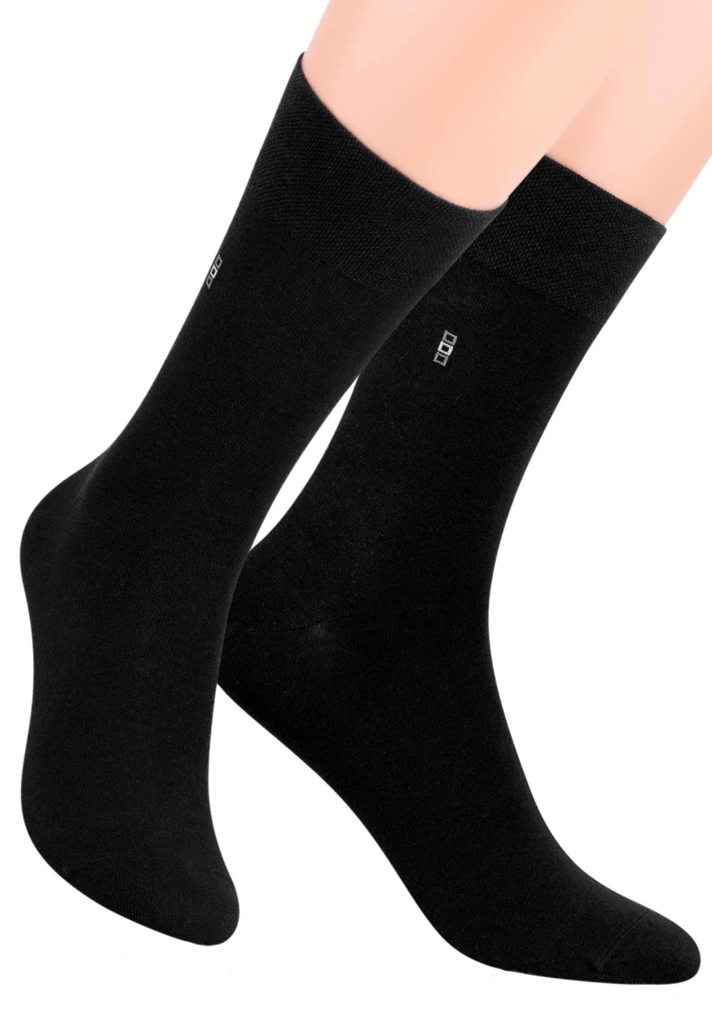 Pánské oblekové ponožky se vzorem kostek 056/2 STEVEN Barva/Velikost: černá / 42/44