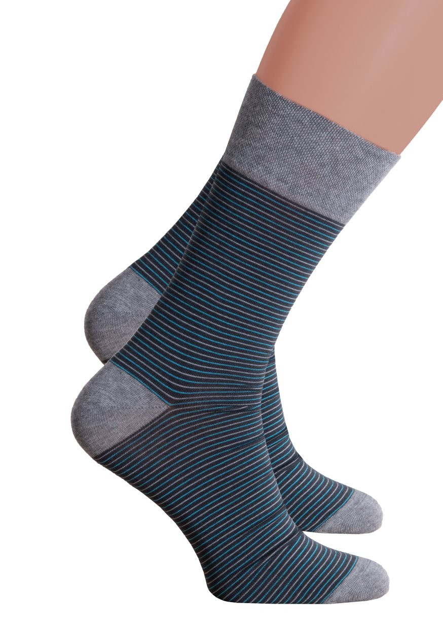 Pánské klasické společenské ponožky 056/177 STEVEN Barva/Velikost: grafit (šedá) / 45/47