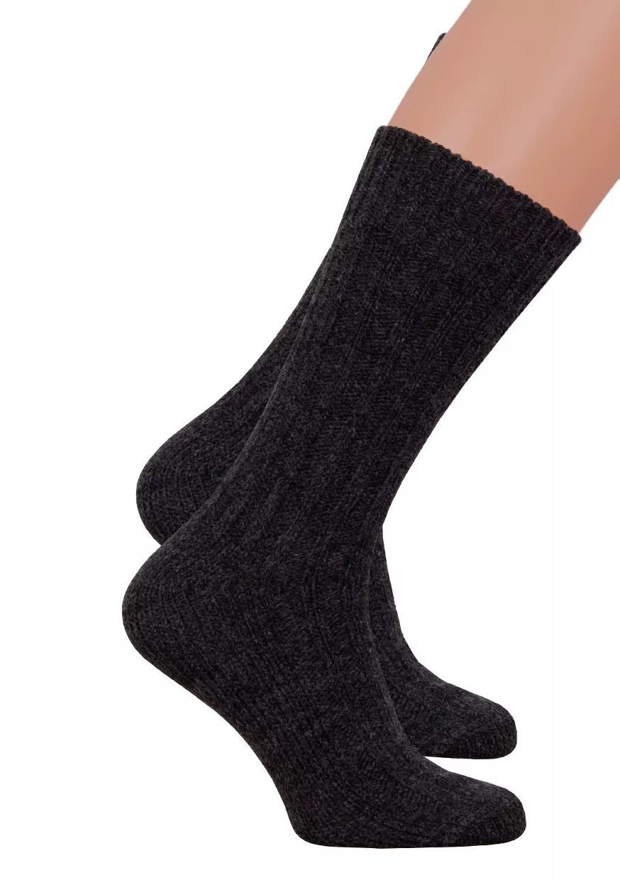 Pánské jednobarevné ponožky 085/002 Steven Barva/Velikost: grafit (šedá) / 41/43