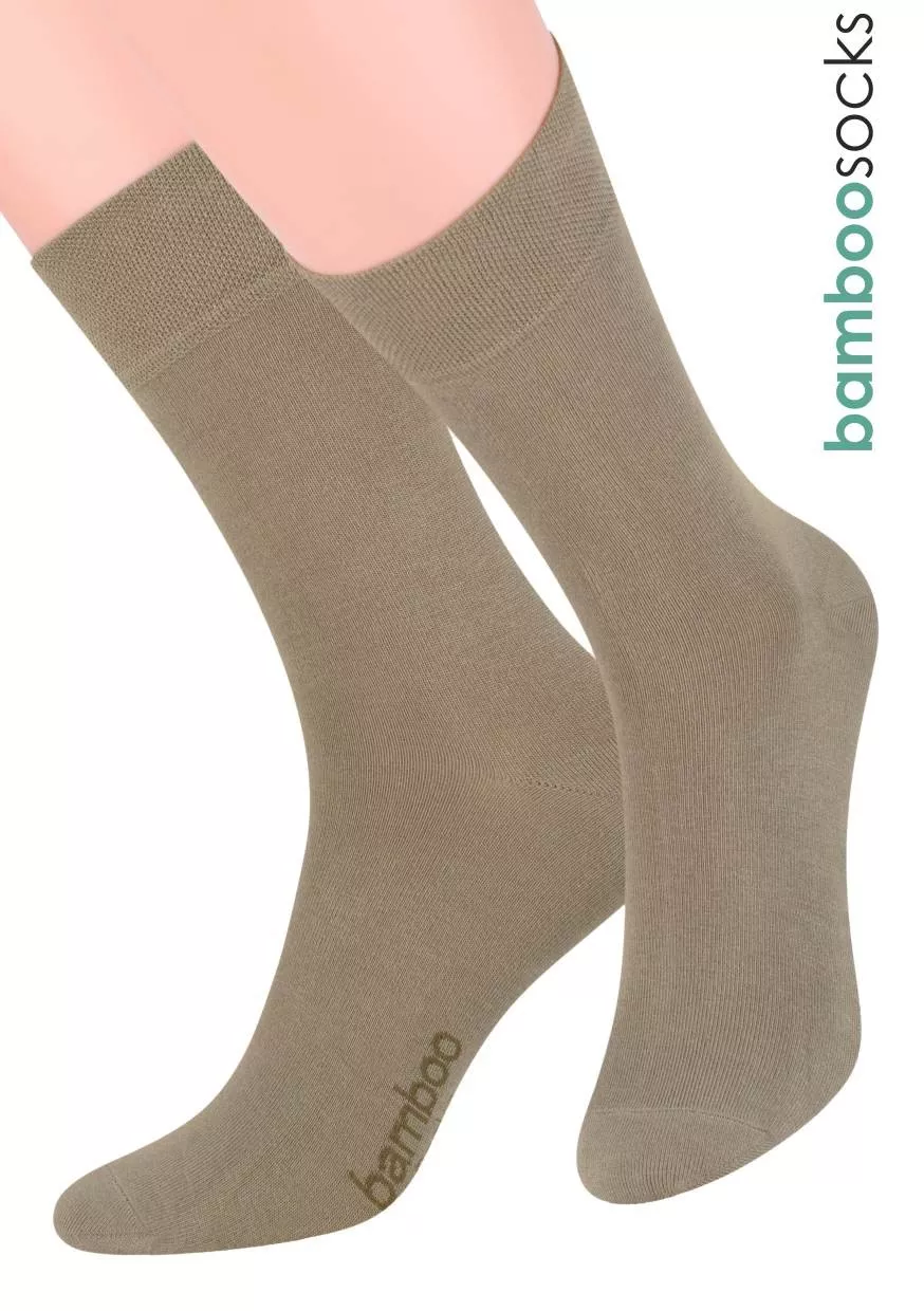 Dámské klasické ponožky z bambusového vlákna 086 STEVEN Barva/Velikost: hnědá / 38/40