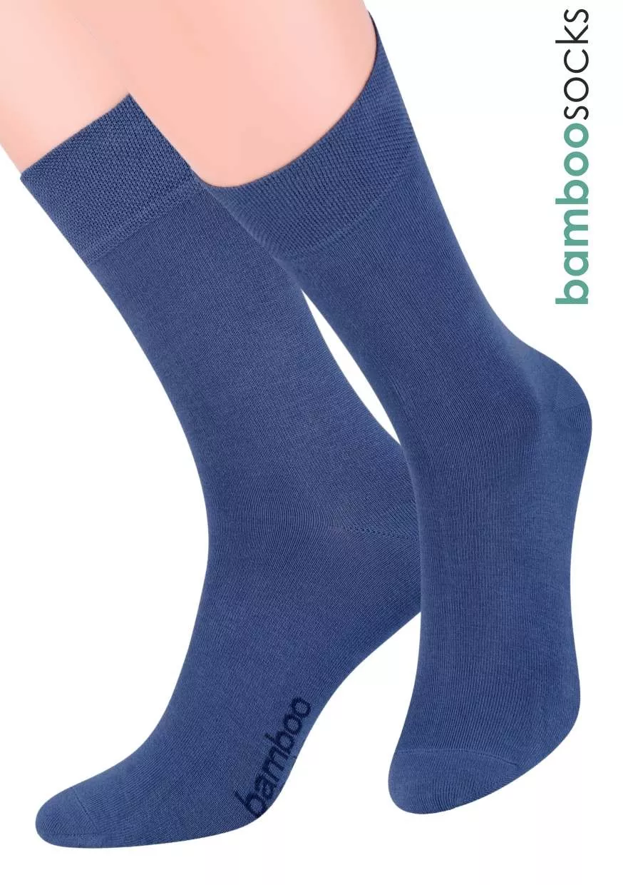 Dámské klasické ponožky z bambusového vlákna 086 STEVEN Barva/Velikost: jeans / 38/40