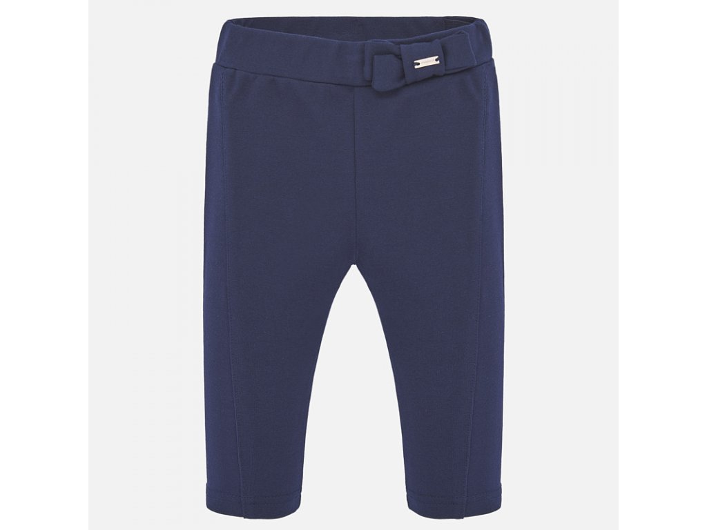 Kalhoty odlehčené s mašličkou tmavě modré BABY Mayoral velikost: 74 (9 měsíců)