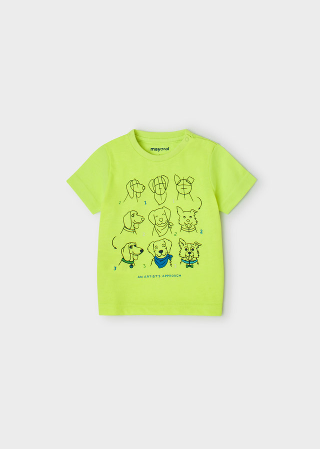 Tričko s krátkým rukávem DOGS zelené BABY Mayoral velikost: 80 (12 měsíců)
