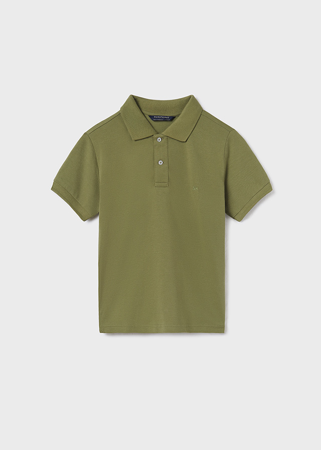 Triko polo s krátkým rukávem basic khaki JUNIOR Mayoral velikost: 140 (10 let)