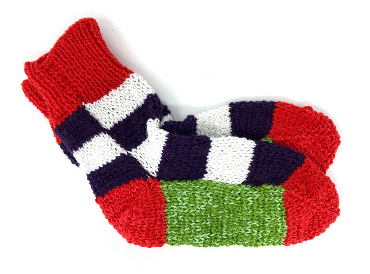 Ručně pletené veselé ponožky od Magdy Velikost: 39 - 42