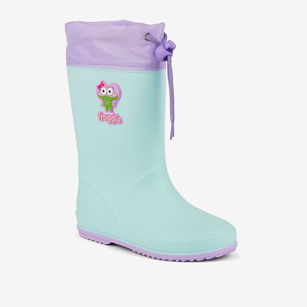 Dětské zateplené holínky Coqui Rainy Collar Hero Mint-Lila Velikost: 31